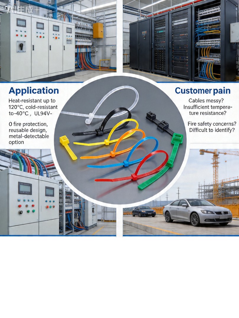 Heavy Duty Cable Ties – Reusable, UV Resistant, Nylon & Stainless Steel Zip Ties for Industrial, Outdoor, Automotive & Home Use